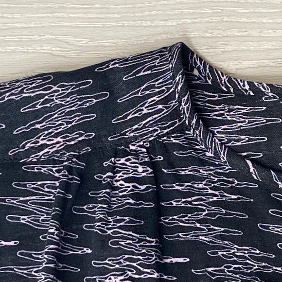 Free People Intimately Oversized Black & Purple Blooms For You Blouse XS X-Small - Picture 8 of 10